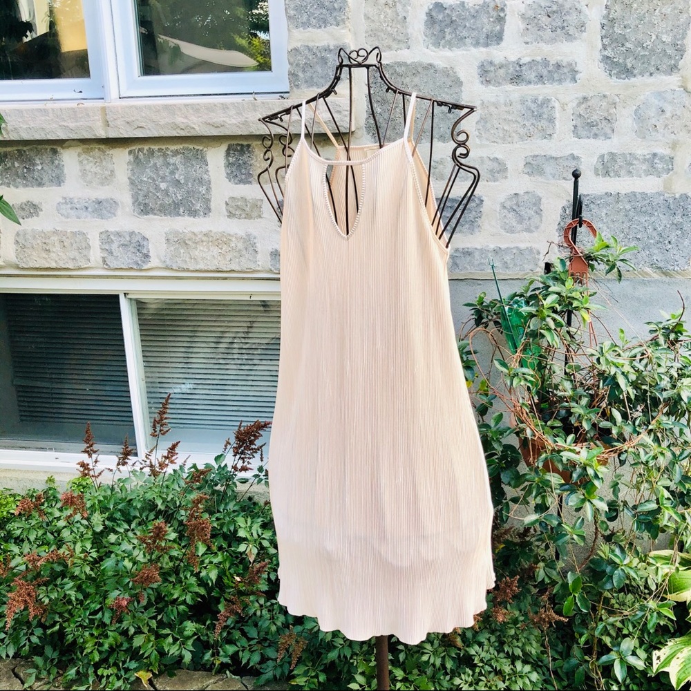 Gold mini dress